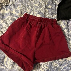 Meshki Women's Burgundy Athletic Shorts
